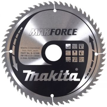 Makita  MAKFORCE - Panza fierastrau circular lemn 190x30x2.2 mm 60 dinti