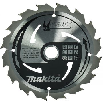 Makita  MFORCE - Panza fierastrau circular lemn 165x20x2 mm 16 dinti