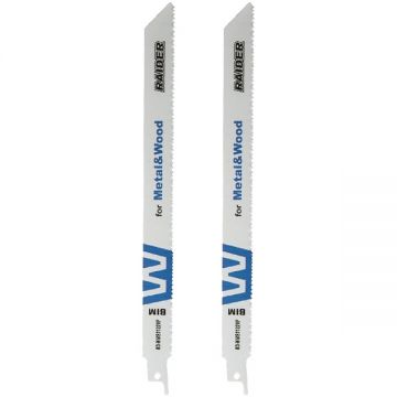 Raider  RD-BIMS1122VF - Set panze fierastrau sabie bimetal 225 mm 10 dinti/inch dantura standard 2 bucati
