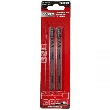 Raider  RD-WT301CD - Set panze fierastrau pendular tija cu un prag de prindere (T) 116 mm lemn taiere dreapta fina 2 bucati
