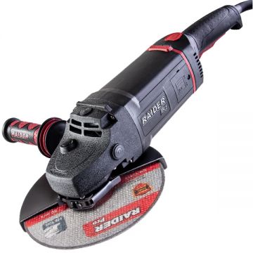 Raider  RDP-AG65 - Polizor unghiular 2400 W 230 mm pornire lina maner antivibratii aparatoare rapida