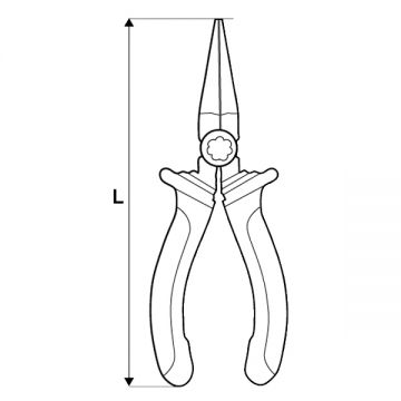 Topmaster  211008 - Cleste cu varf cu semirotund 125 mm