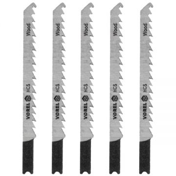 Vorel  27831 - Set panze fierastrau pendular tija universala (U) 100 mm lemn taiere dreapta fina 5 bucati