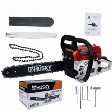 Drujba pe benzina 52cc 4CP lama 40cm motor 2T pornire manuala HUSKY 0052