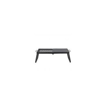 Gratar pliabil pentru camping, 57x28.5 cm, otel inoxidabil, foc deschis, portabil cu geanta, 230 mm inaltime, 4.7 kg