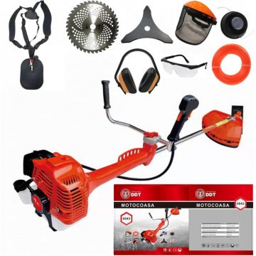 Motocoasa benzina DDT DDT-0043 6.5CP, 51.7CC, 2T, 150cm, 8 accesorii, 6000RPM