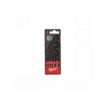 MILWAUKEE Set de burghie pentru lemn 5 piese (4 -5-6-8-10 mm) în cutie de plastic