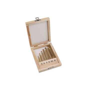 Set de 6 burghie (3,0-4,0-5,0-6,0-6,5-8,0 mm) HSS TiT