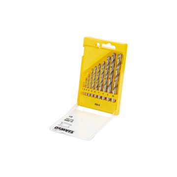 DEWALT Set 10 piese burghie HSS-G DIN 338 (1.0 - 10 mm)