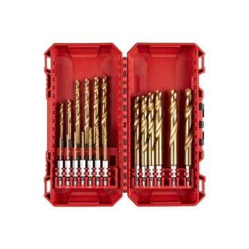 MILWAUKEE Set de burghie Twist set de biți 19 piese 2-10 mm HSS-G TiN