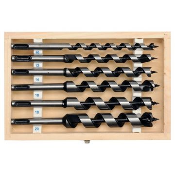 YATO Set de burghie pentru lemn 6 piese (10-12-14-16-18-20 mm) 200 mm SDS-Plus