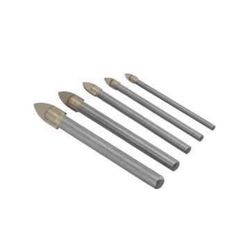 IRWIN Set de burghie pentru sticlă și gresie 5 piese cilindrice (4-5-6-8-10 mm)