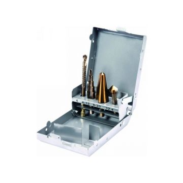 YATO Perforator cu trepte multi set 4 piese set de biți