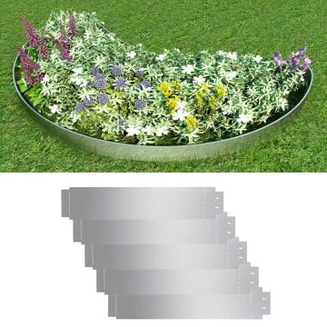 142668 Gossi garduri de gazon, 5 buc, otel galvanizat, 100 x 20 cm