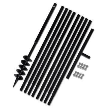 Burghiu de sol cu maner 100 mm cu tub prelungitor 9 m, otel