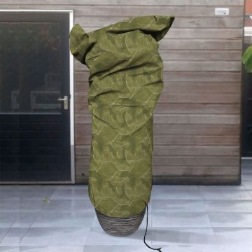 Capi husa pentru plante, medie, imprimeu verde, 100x200 cm
