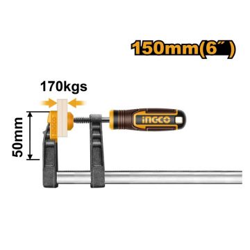 Clemă cu șurub rapid INGCO 150 x 50 mm