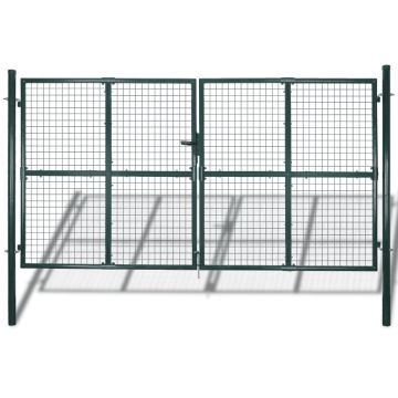 Gard de gradina plasa, poarta gard grilaj, 289x200 cm/306x250 cm