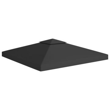 Gossi acoperis de pavilion, 2 niveluri, negru, 3x3 m, 310 g/m2