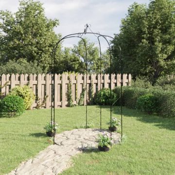 Gossi arcada de gradina, negru, Ø180x255 cm, otel