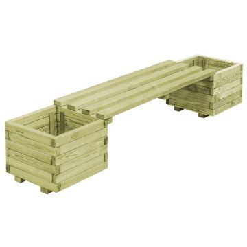 Gossi banca de gradina cu jardiniere, lemn de pin tratat