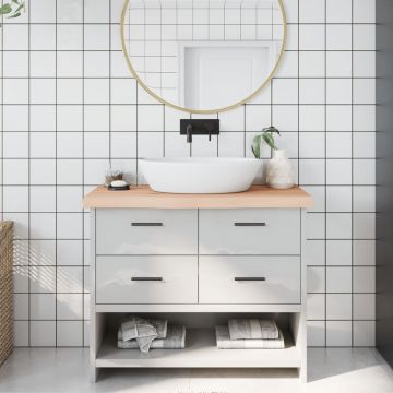 Gossi blat de baie, 100x30x6 cm, lemn masiv netratat