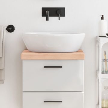 Gossi blat de baie, 40x30x(2-6) cm, lemn masiv netratat