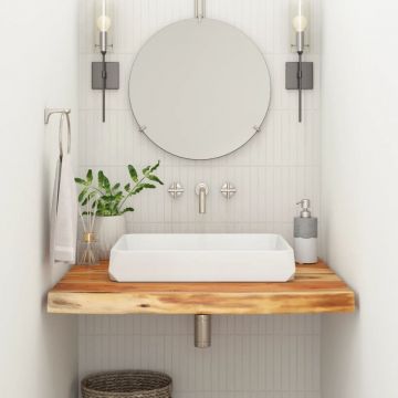 Gossi blat de baie, 60x60x2,5 cm, patrat, lemn masiv acacia