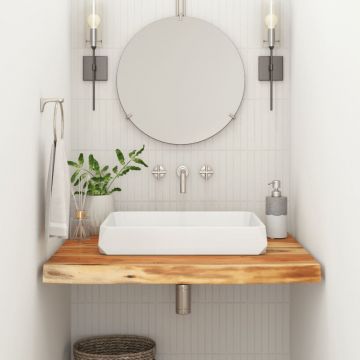 Gossi blat de baie, 60x60x3,8 cm, patrat, lemn masiv acacia