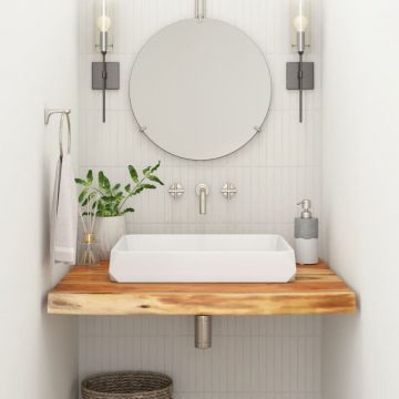Gossi blat de baie, 70x60x2,5 cm, dreptunghiular, lemn masiv acacia