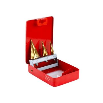 Set de burghie pentru trepte 3 piese Titan-nitrit