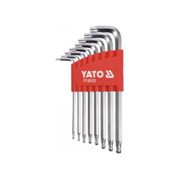 YATO Set de chei Torx cu capăt sferic 8 piese T9-T40 CrV