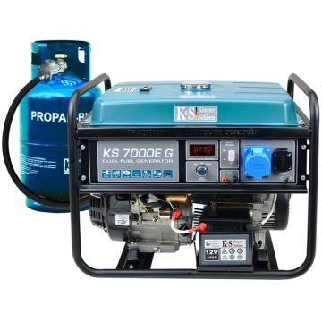 Generator de curent 5.5 kW HIBRID (GPL + Benzina) - Konner & Sohnen - KS-7000E-G