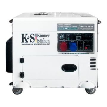Generator de curent 7.5 kW diesel - Heavy Duty - insonorizat - Konner & Sohnen - KS-9200DE-1/3-HD-ATSR- Silent