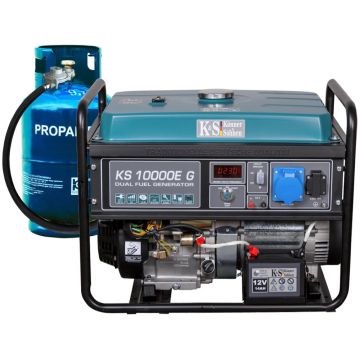 Generator de curent 8 kW HIBRID (GPL + Benzina) - Konner & Sohnen - KS-10000E-G
