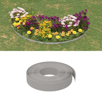 Gossi bordura de gradina, gri, 10 m 10 cm, polietilena