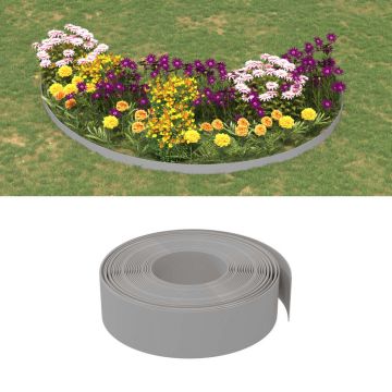 Gossi bordura de gradina, gri, 10 m 15 cm, polietilena