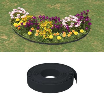 Gossi bordura de gradina, negru, 10 m 10 cm, polietilena