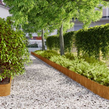 Gossi borduri de gazon 10 buc. 20x103 cm otel corten flexibil
