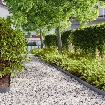 Gossi borduri de gazon 10 buc antracit 10x103 cm otel laminat la rece