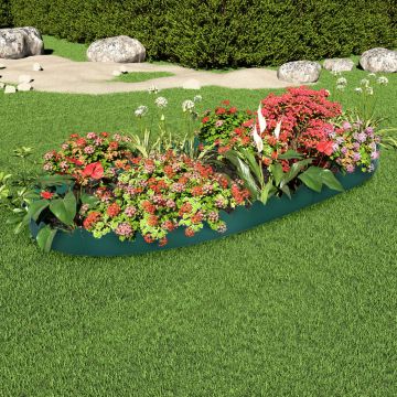 Gossi borduri de gazon, 10 buc., verde, 65x15 cm, pp