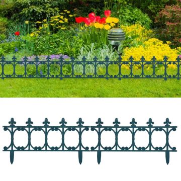 Gossi borduri de gazon, 16 buc., verde, 10 m, pp