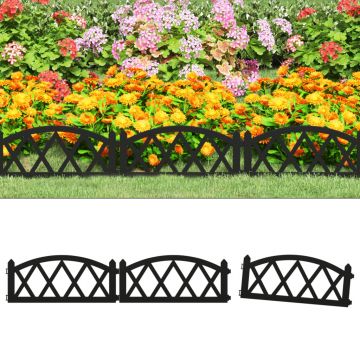Gossi borduri de gazon, 17 buc., negru, 10 m, pp