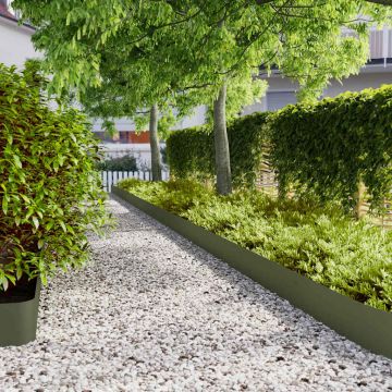Gossi borduri de gazon 30 buc verde olive otel laminat la rece