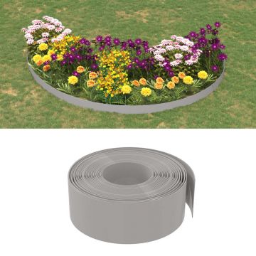 Gossi borduri de gradina, 2 buc, gri, 10 m 20 cm, polietilena