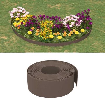 Gossi borduri de gradina, 2 buc, maro, 10 m 20 cm, polietilena