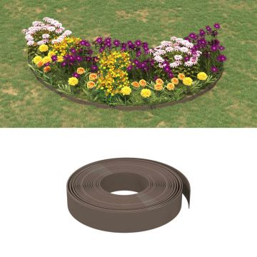 Gossi borduri de gradina, 3 buc, maro, 10 m 10 cm, polietilena