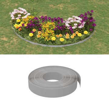 Gossi borduri de gradina, 4 buc, gri, 10 m 10 cm, polietilena