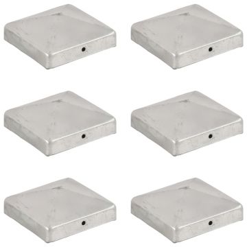 Gossi capace stalpi de gard piramida 6 buc. metal galvanizat 91x91 mm
