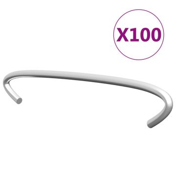 Gossi carlige pentru gabioane, 100 buc., otel galvanizat, 10 cm